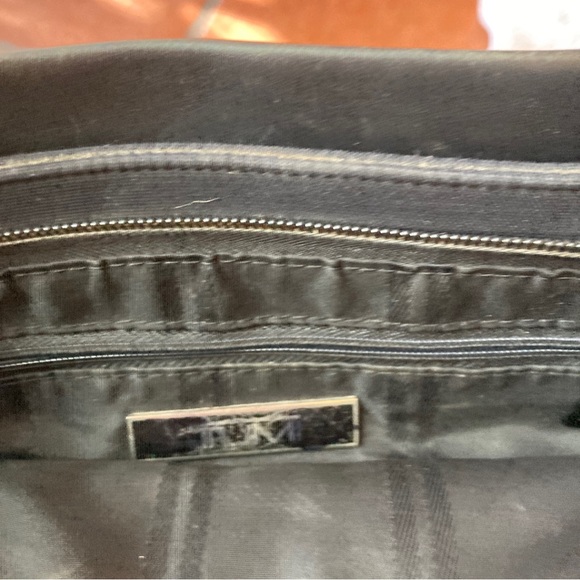 Tumi Purse Tote Leather/Nylon Vintage Zip - Picture 5 of 9